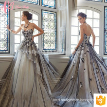 2017 flower girl puffy grey ball gown women jersey evening dress